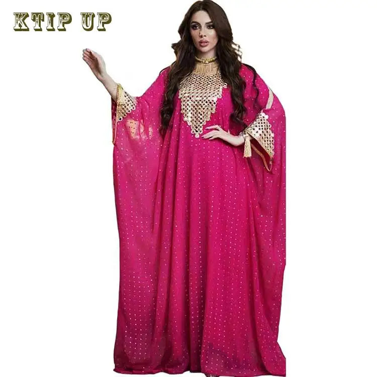 Abaya Marokkanisches Dubai-Kaftan-langes Kleid für muslimische Frauen, Ramadan, Arabisch, Luxus-Stickerei-Spitze, Hochzeitskleid, islamisches Ne