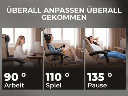 SUKIDA Ergonomischer Racing-Gaming-Stuhl, verstellbar, drehbar, mit Kopfstütze und Lordosenstütze für Büro und Gaming
