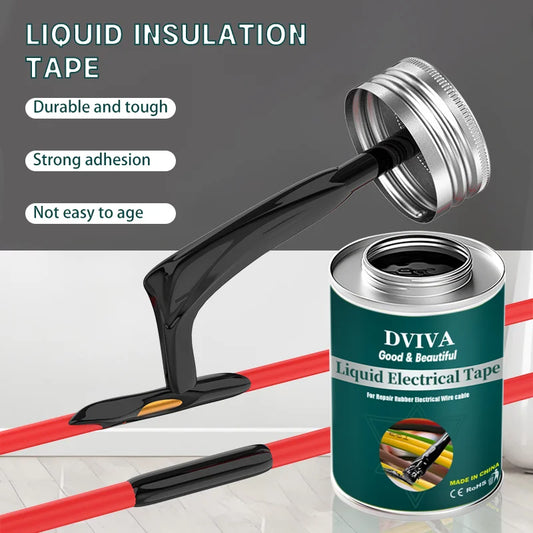 Liquid Electrical Tape Waterproof Insulation Paste Sealant Wire Cable Coat Fix Line Glue Repair Glue Insulation Glue 15~300ml.