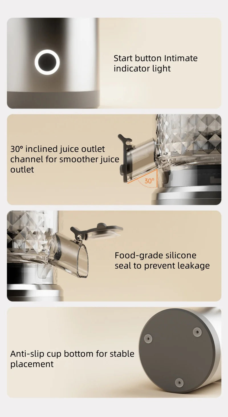 Juicer Orange Machine Electric Portable Juicer Household Wireless Rechargeable Juicer Suitable for Oranges Lemons Grapefruits.