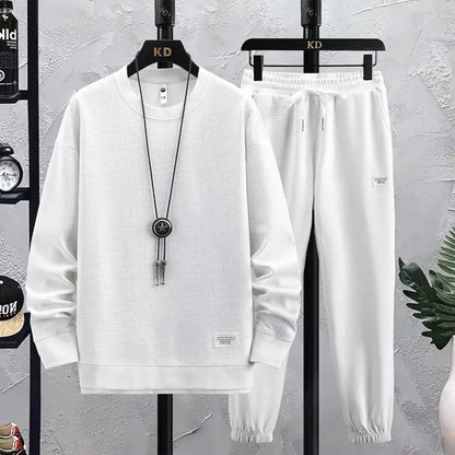 Loose Men's Long Sleeve Hoodie And Pants Set Spring Autumn New Style Casual Sports Youth Loose Fit Male Fashion Outfit.