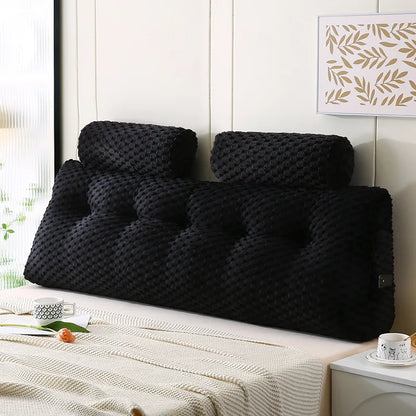 Wedge Headboard Pillow Bed Wedge Pillow for Headboard Triangular Headboard Pillow with Neck Roll Pillows with Removable Cover.