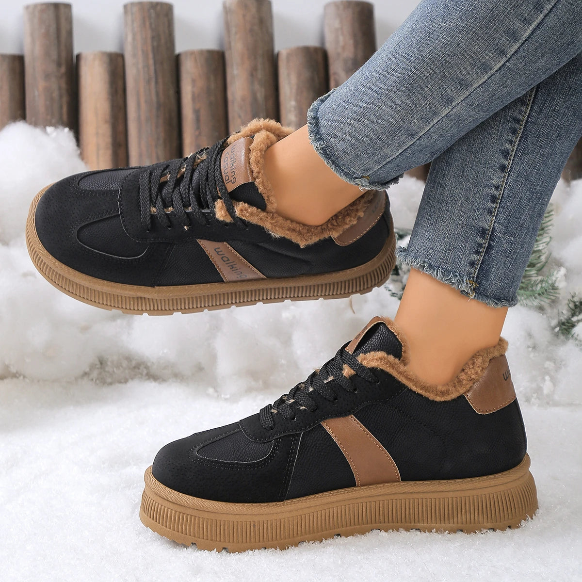 New Winter Round Toe Thick Soled Women's Boots Fashion Casual Comfortable Warm Cotton Shoes  Women's Ankle Boots.