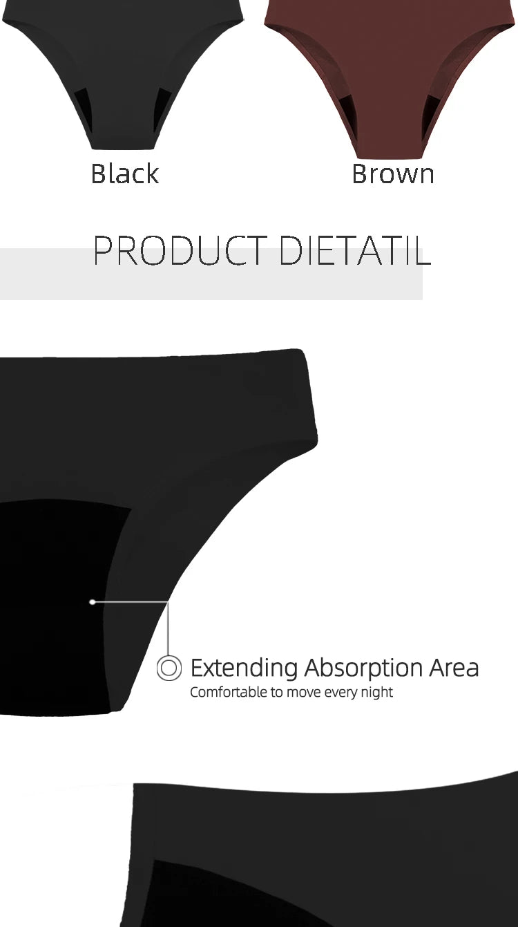 Seamless Swimwear Menstrual Panties 4-Layer Leakproof women's grooming pants Bikini Fast Absorption Summer Beachwear Period Swim.