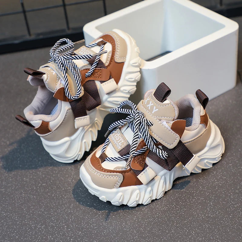 Kids Sport Chunky Shoes Mesh Breathable Casual Girls Sneakers children boy Shoes.