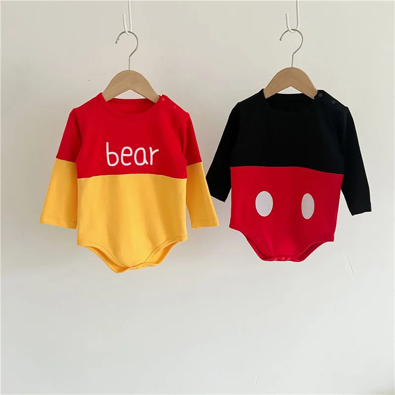 Winnie The Pooh Bär Baby Body Neugeborenen Langarm Strampler Kleinkind Jungen Mädchen Overall Kleidung K3529.