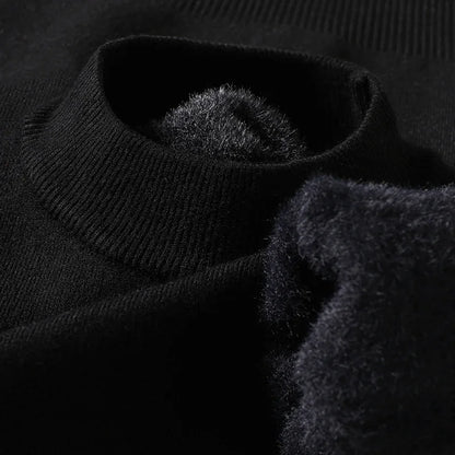 Knitwear Sweater New Autumn/Winter Mock Neck Sweatshirts Solid Color Pullovers Man Brand Casual Mens Clothing