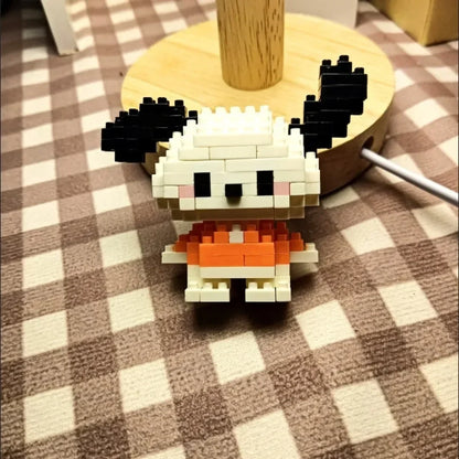 Disney 108 Style Stitch LinaBell Hello Kitty Building Blocks Princess Cartoon Figrues Bricks Children's Assembly Toys Model Gift.