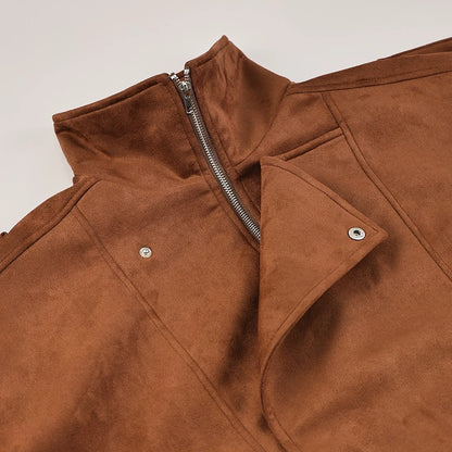 Retro-Jacke, modisch, Frühling und Herbst, lässig, lockere Tasche, langärmelig, trendig, cool, vielseitig, hochwertige Damen-Kurzjacke