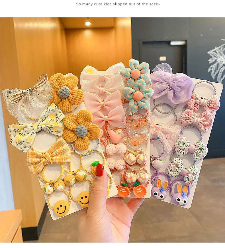 Flower Bow Tie Leather Band Headband Sweet Hair Accessories Baby Does Not Hurt Hair Lovely Headwear Hair Loop.