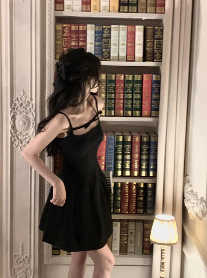 Sommer y2k Spaghetti träger Abend party Kleider solide elegante ärmellose sexy A-Linie kurzes Kleid ein Stück Vestido Mujer