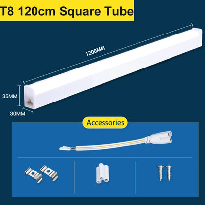 T5 Led Tube Light Bar 180-265V Kitchen Under Cabinet Lamp Connected Closet Lamp Indoor Lighting Fixture For Living Room Bedroom