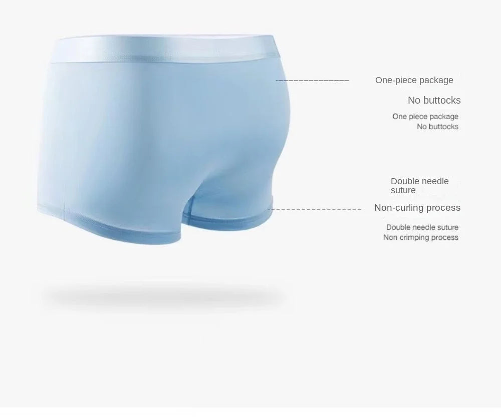 4 Stück Herren Boxershorts Unterwäsche Boxer Mann cool atmungsaktiv sexy Höschen Eis Seide Mode 4 Farben mischen xl 3xl 4xl 5xl