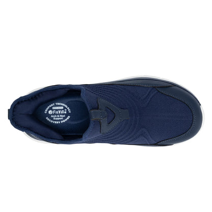 Fitville Wide Men'S Slip-On Running Shoes Lightweight Breathable Outdoor Casual Sports Walking Shoes Sneakers For Swollen Feet