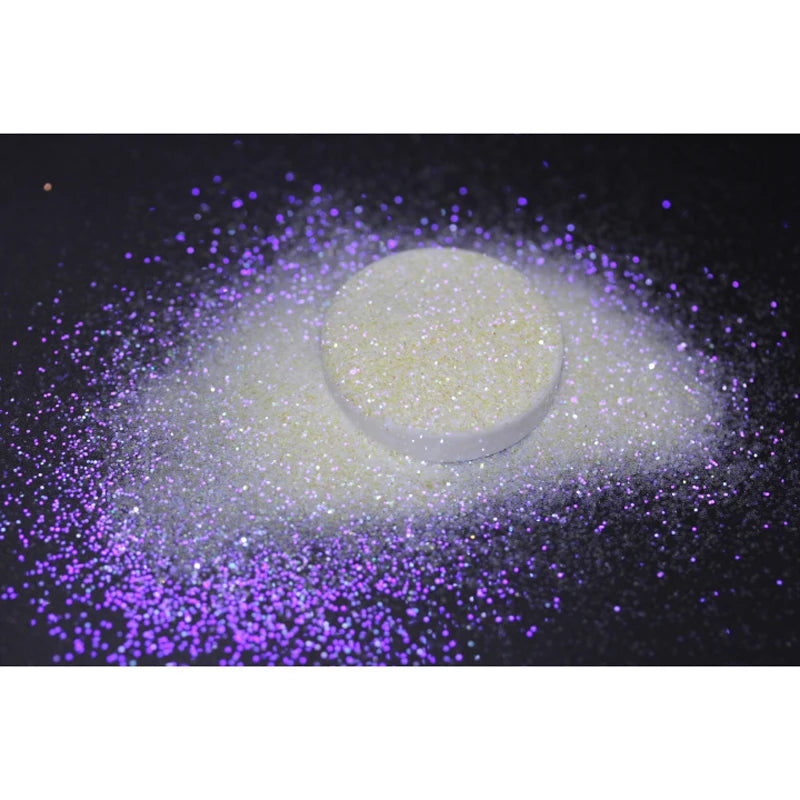 Ultra Fine Colorful Spark - Solvent Resistant White Iridescent Glitter -  - 015 Size, 0.5 mm.