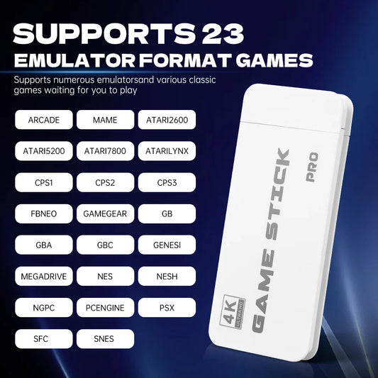 M15 Video Game Console 4K TV Game Stick 64G Built-in 20000 Games Retro Handheld Game Player With Wireless Controller Gamepad.