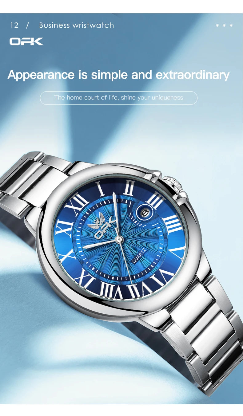 OPK 6039 Women Watch Roman Scale Stainless steel Waterproof Quartz Watch for Women.