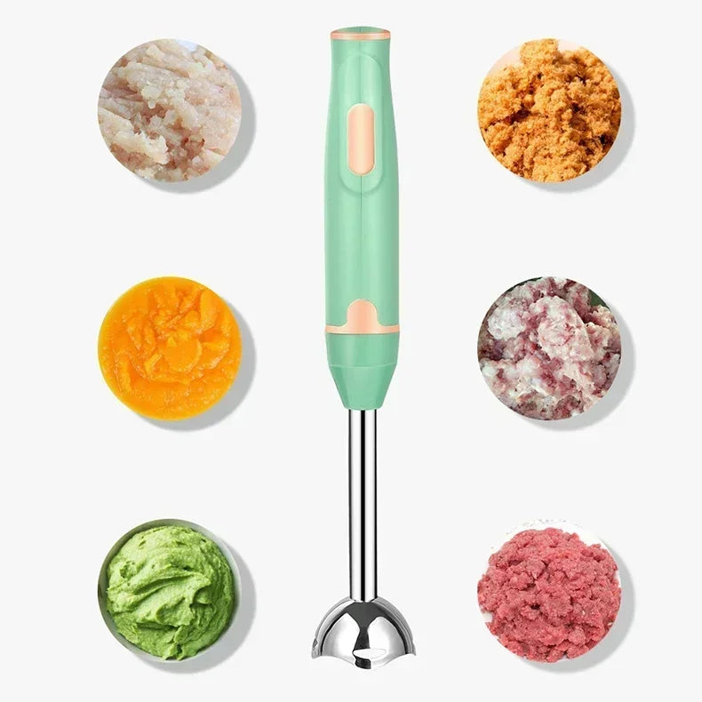 Electric Handheld Food Mixer, Multifunction Egg Beater & Veggie Blender/Chopper with Stainless Steel Whisk for Kitchen Tools.
