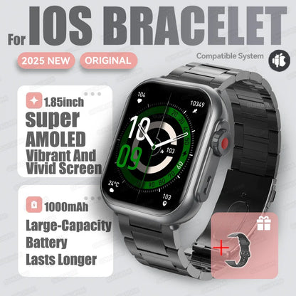 2025New For XIAOMI IOS Watch Ultra2 Smart Watches Women 1000mAh 1.85" AMOLED Full Touch Screen BT Call Ladies Fashion Smartwatch