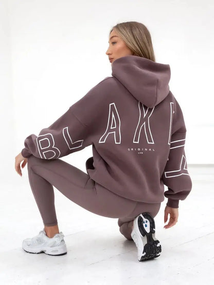 European American Fashion Printed Hooded Hip Hop Sweatshirt 2025 New Cross Border Thickened Versatile Long-sleeved Loose Clothes