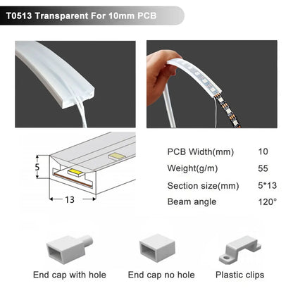Silicone Neon Tube IP67 Waterproof Flexible Soft Silica Gel Sign 1m 2m 3m 4m 5m For WS2811 WS2812B 5050 2835 COB LED Strip Light.