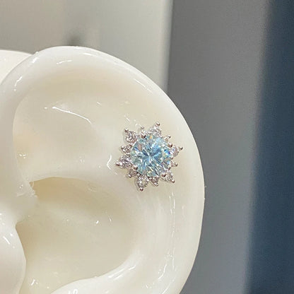 1 PCS Star Silver Color 316L Stainless Steel Ear Bone Nail for Women New Fashion Allergy Prevention Jewelry Gifts.