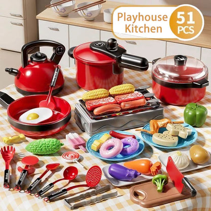 Children's simulated high fidelity cooking toys, home and school use chefs to pretend toy sets suitable for role-playing kitchen.