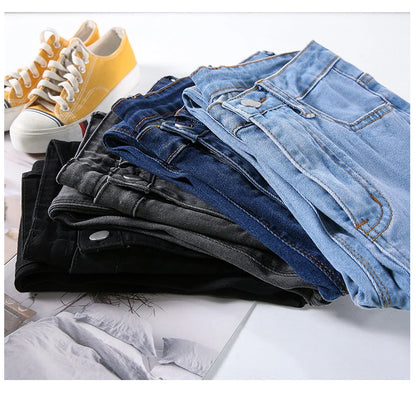 2024 New Sexy Skinny Jeans Women Hip Lift Stretch Pencil Denim Pants Casual Soft Slim Female Trousers Black Gray Blue.
