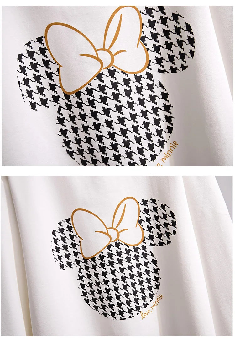 175Kg Plus Größe frauen Fehlschlag 170 Frühling Herbst Neue Lose Rundhals Cartoon Sweatshirt Schwarz Weiß 6XL 7XL 8XL 9XL 10XL 11XL.