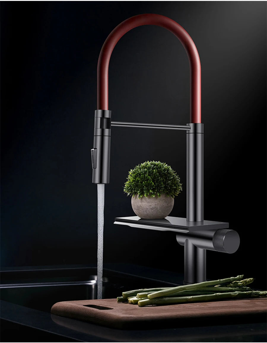 ASRAS New Waterfall Faucet Kitchen Sinks Nanometer Large Size 4mm Panel Handmade Sinks Cup Rinser Kitchen Sinks