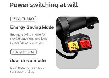 BOYUEDA S3-11 Electric Scooter, 120km Range, 85km/h Max Speed, 2*3000W Motor, 60V 38AH Battery,11-inch Tire,  LCD Display