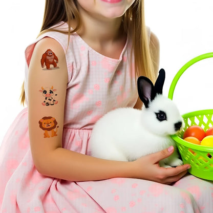 54 stücke Temporäre Tattoo Fictional Tier Darstellungen Cartoon Cartoon Tiere Wildlife Icons Temporäre Tattoo Aufkleber Für Arme.