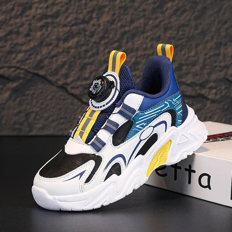 Design Boy Shoes Children Sneaker Size 28-39 Fashion Autumn New Kids Daily Walking Tennis Shoes Sports PU Leather Boy Sneaker