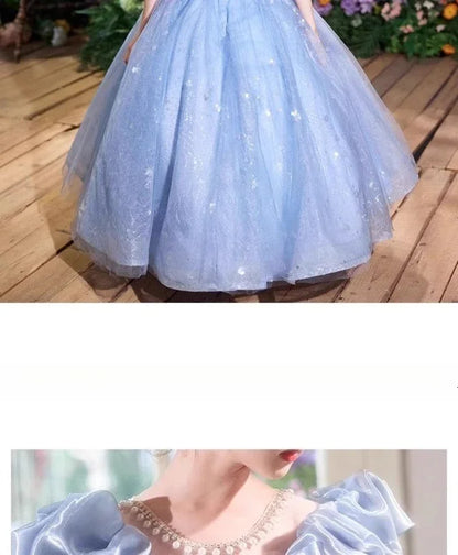 Elegangt Mädchen Abendkleid Luxus Prinzessin Kleid Geburtstag Party Pageant Outfit Kinder Klavier Rezitieren Leistung Formelle Kleidung