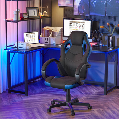 Ergonomisches Design, Gaming-Stuhl, Gamer-Sessel, Büro-Computerstuhl, Neigungsmechanismus, höhenverstellbar, 360° °   Drehbare hohe Rückenlehne