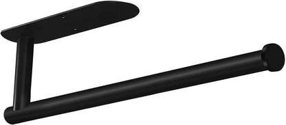 Selbstklebender Papierhandtuchhalter unter dem Schrank, Wandpapierrollenhalter, Küchenschrank, Badezimmer, SUS304-Edelstahl, Schwarz