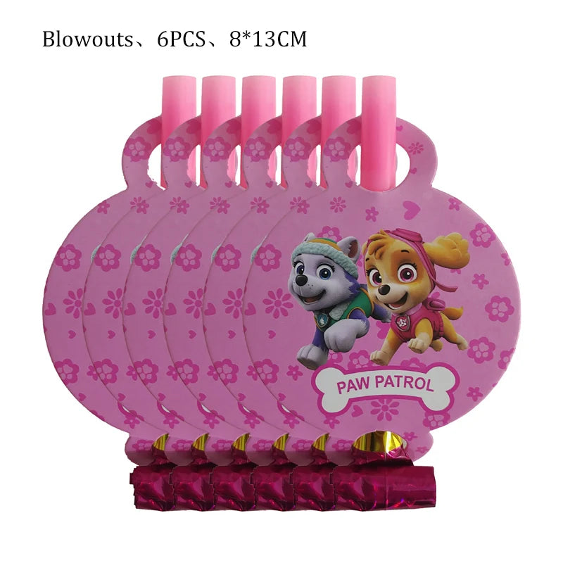 Paw Patrol Rosa Geburtstag Skye Thema Party Dekorationen Geschirr Set Pappteller Tassen Servietten Für Kind Party Liefert Spielzeug Geschenke.