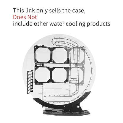 Barrowch STAR1 Series Circular Water Cooling Case, Limited Edition Gamer DIY House,PC Computer Open Chassis FBCES-PA.