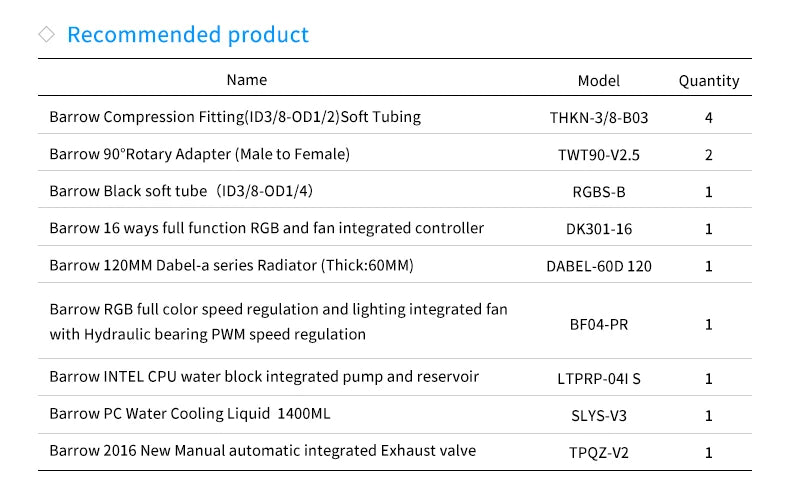 Barrowch ITX Open Frame Aluminum Alloy Water-cooling Computer Case DIY Adjustable Angle PFT-01.