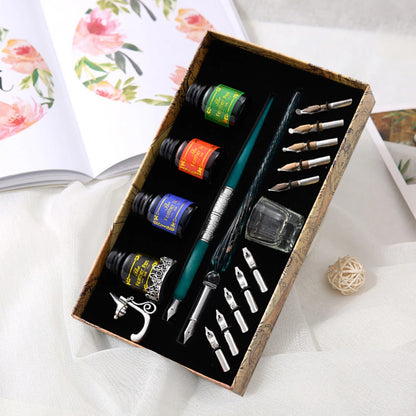 Dip Pen Füllfederhalter Stern Sternenhimmel Glas Kalligraphie Tintenstift Briefpapier Geschenk.