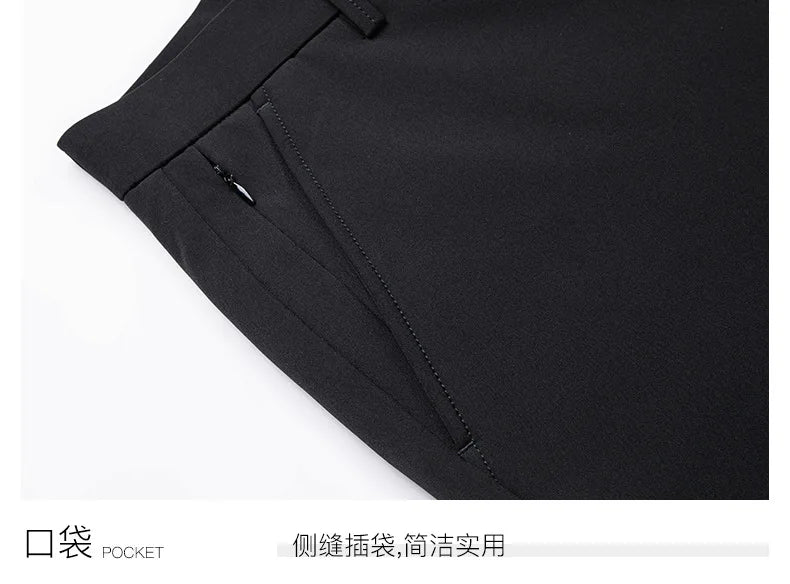 Men's Formal Down Pants 90% White Duck Down Winter Business Trousers Thickened Warm Straight Stretchable Office Pants Man PT-594