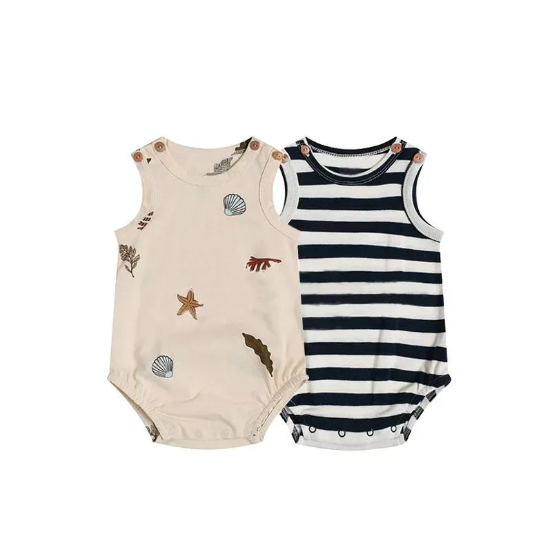 0-24M Neugeborenen Kind Baby Jungen Mädchen Kleidung Drucken Baumwolle Strampler Nette Süße Einteilige Overall Sommer Neue geboren Outfit.