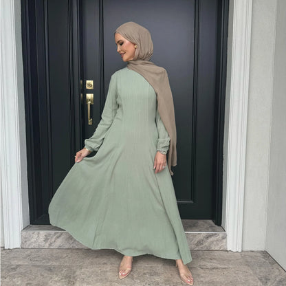 Muslimische Abaya Frauen Kleider Solide Schlank Jalabiya Eid 2025, Ramadan Marokko Islam Vestidos Largos Arabische Lange Robe Dubai Abayas Kaftan.