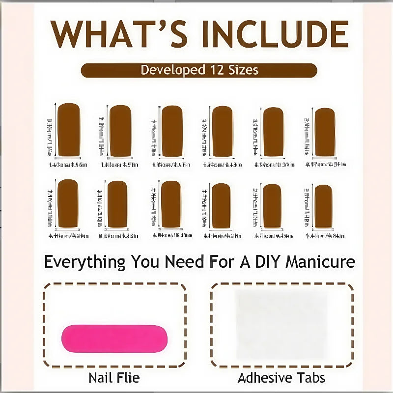 24Pcs Fake Nails Dark Sweet and Edgy Style Pain Nails Anime-Inspired Press-On Nail Tips Perfect Gift for Girls and Friends.