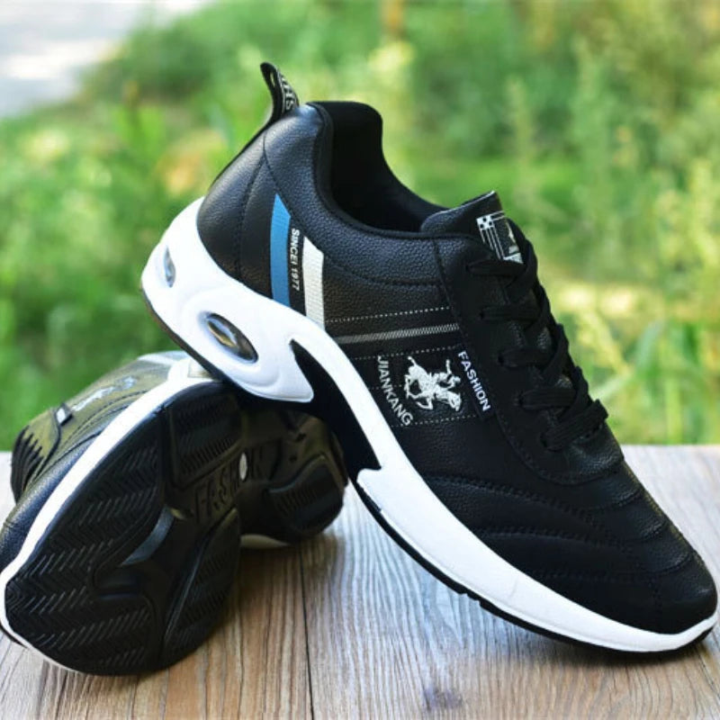 Brand Men's Sneakers Versatile Air Cushion Running Shoes Men Platform Leather Vulcanized Shoes Breathable Men Casual Sport Shoes.