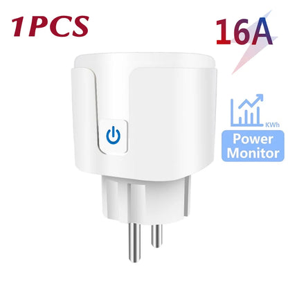 Smart Plug WiFi Buchse EU 16A/20A Mit Power Monitor Timing Funktion Tuya Smart Leben APP Steuerung Funktioniert mit Alexa Google Hause