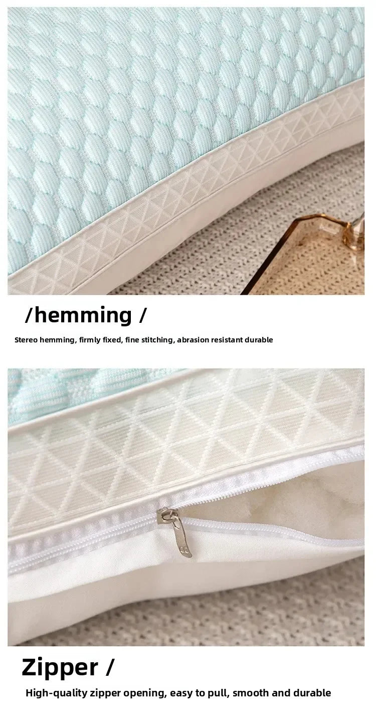 Summer Cool Bean Cool Feeling Ice Silk Neck Pillow for Children and Adults Dormitory Massage Pillow Core with Zipper Wholesale.