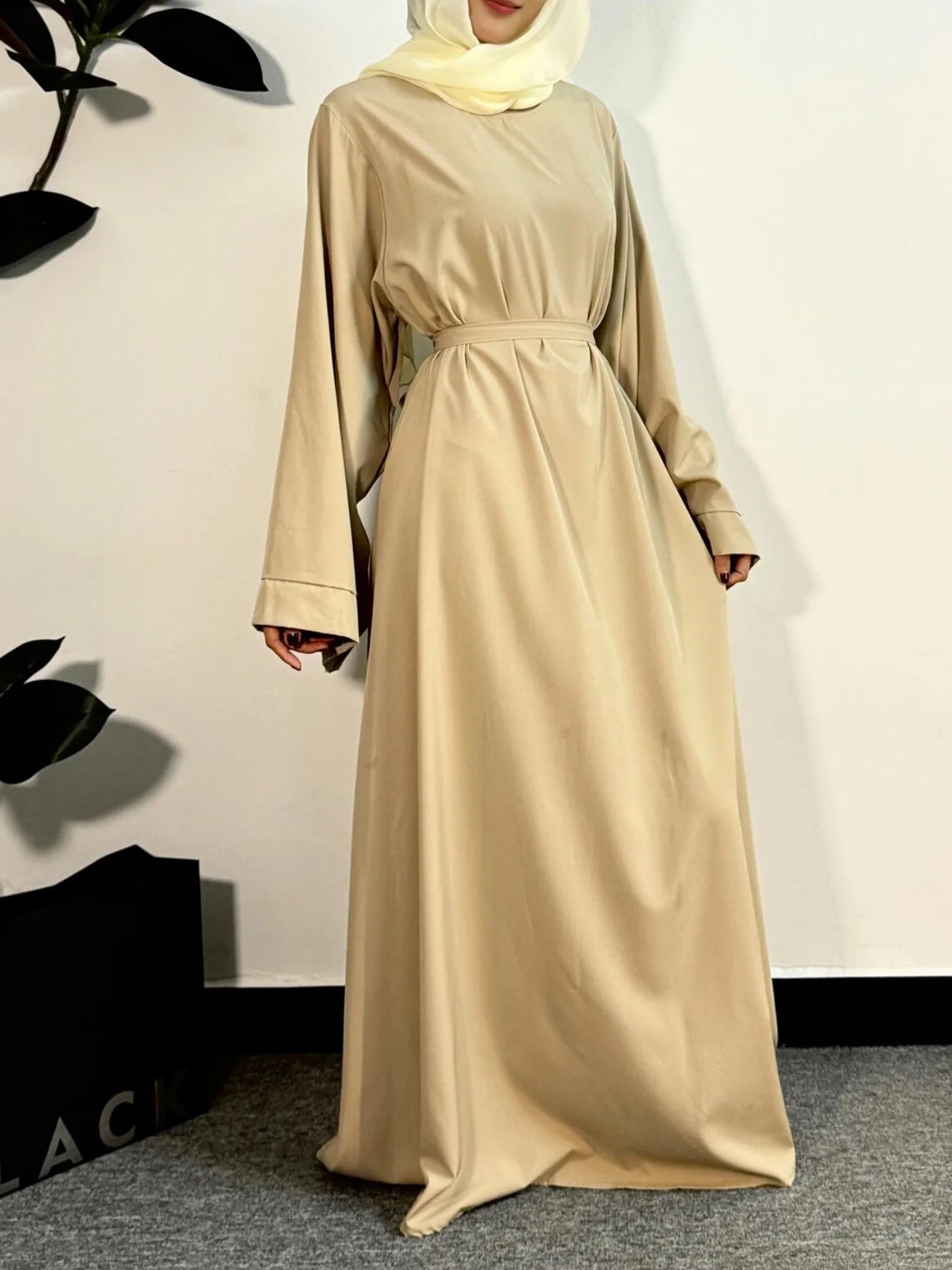 Muslim Abayas Women Kaftans Prayer Dress With Belt Full Sleeve Islamic Clothing Women Jilbabs Dubai Robe Ramadan Dresses.