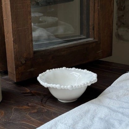 French Irregular Pearl Ceramic Plate Bead Bead Ceramic Plate Ceramic Bowl  Cup Dessert.