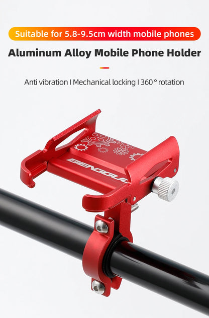 iBudim Bike Phone Holder 360 Rotation Bicycle Phone Holder for 4.7-7.0 inch Devices Motorcycle Handlebar Mobile Phone Stand.